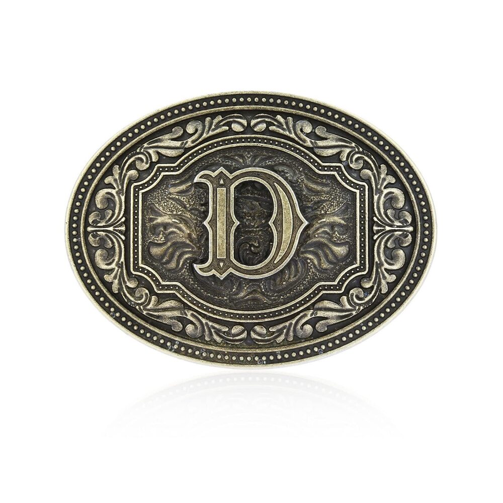 1589 Western Belt Buckle Initial Letters ABCDEFG to Z Cowboy Rodeo Large